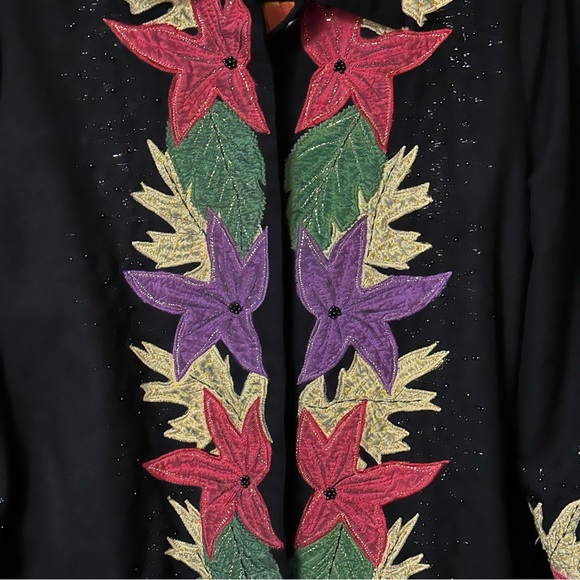 Anage embroidered vintage leaf jacket size small - Picture 4 of 14